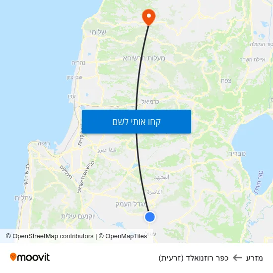 מפת מזרע לכפר רוזנואלד (זרעית)