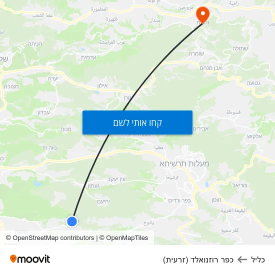 מפת כליל לכפר רוזנואלד (זרעית)