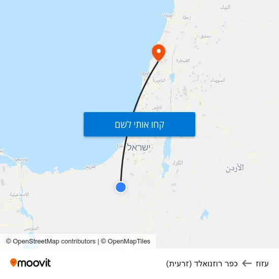 מפת עזוז לכפר רוזנואלד (זרעית)