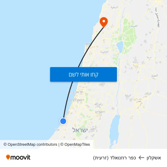 מפת אשקלון לכפר רוזנואלד (זרעית)