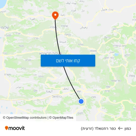 מפת כמון לכפר רוזנואלד (זרעית)