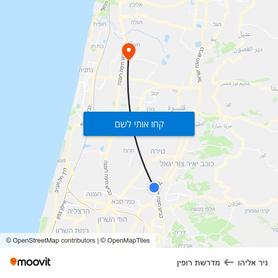 מפת ניר אליהו למדרשת רופין