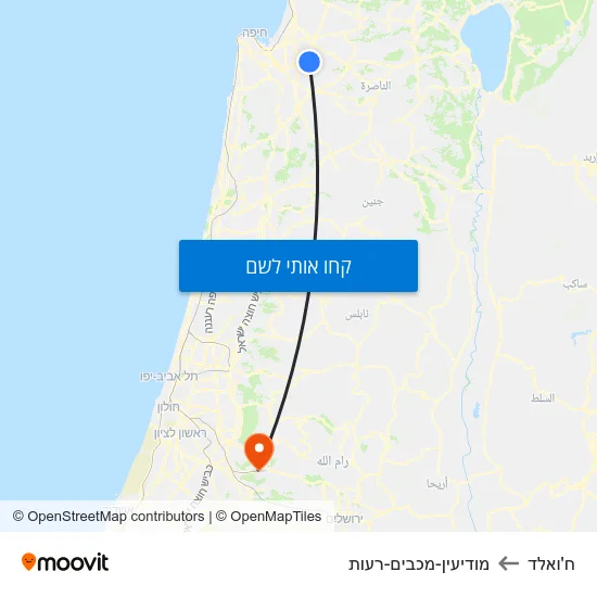 מפת ח'ואלד למודיעין-מכבים-רעות