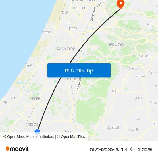מפת שיבולים למודיעין-מכבים-רעות
