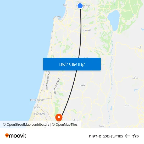 מפת פלך למודיעין-מכבים-רעות
