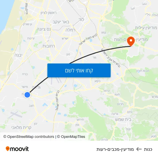 מפת כנות למודיעין-מכבים-רעות