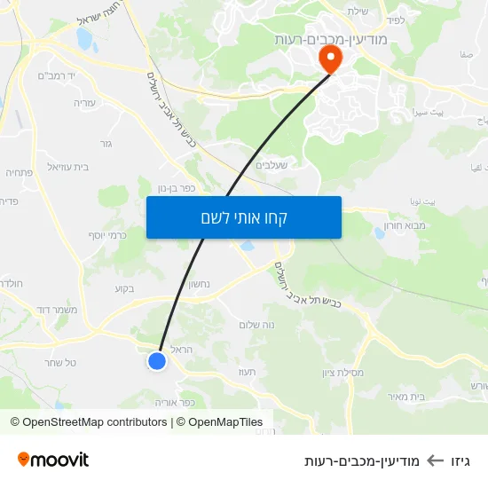 מפת גיזו למודיעין-מכבים-רעות