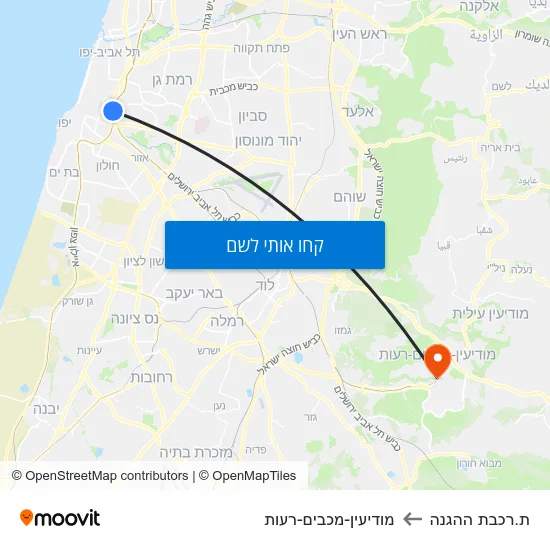 מפת ת.רכבת ההגנה למודיעין-מכבים-רעות