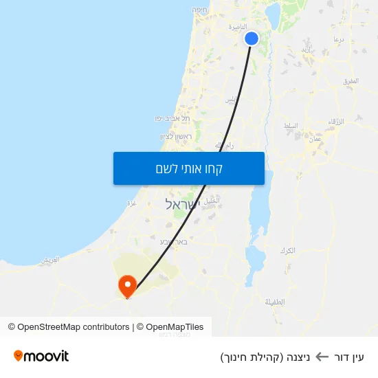 מפת עין דור לניצנה (קהילת חינוך)