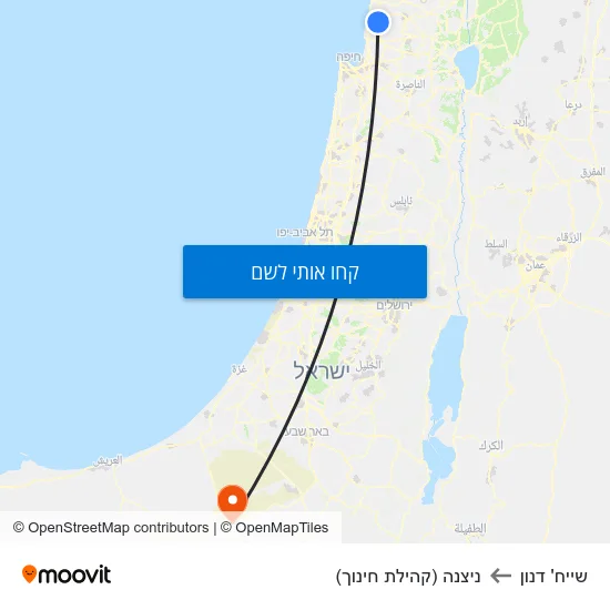 מפת שייח' דנון לניצנה (קהילת חינוך)