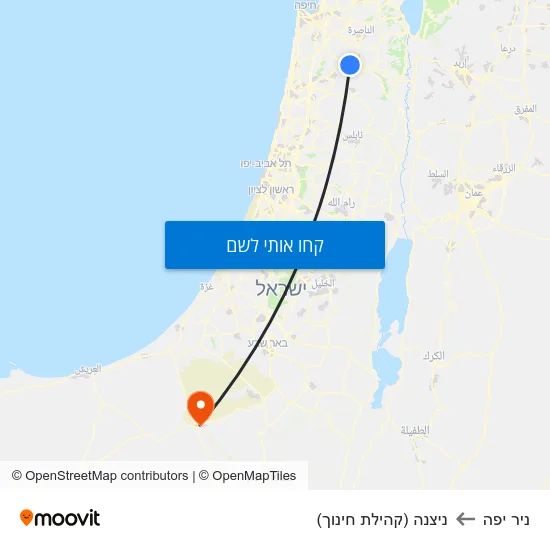 מפת ניר יפה לניצנה (קהילת חינוך)