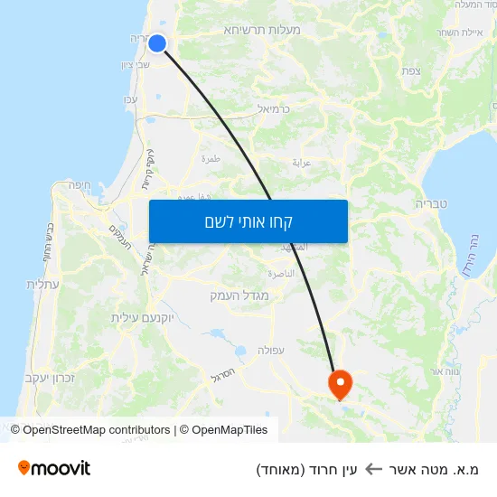 מפת מ.א. מטה אשר לעין חרוד (מאוחד)