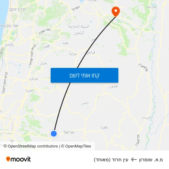 מפת מ.א. שומרון לעין חרוד (מאוחד)