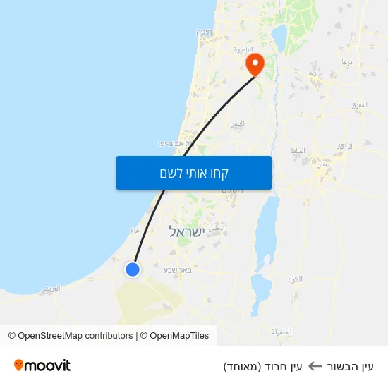 מפת עין הבשור לעין חרוד (מאוחד)