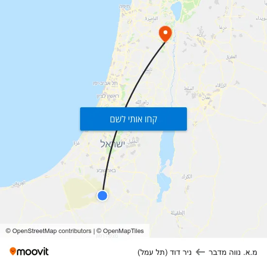 מפת מ.א. נווה מדבר לניר דוד (תל עמל)
