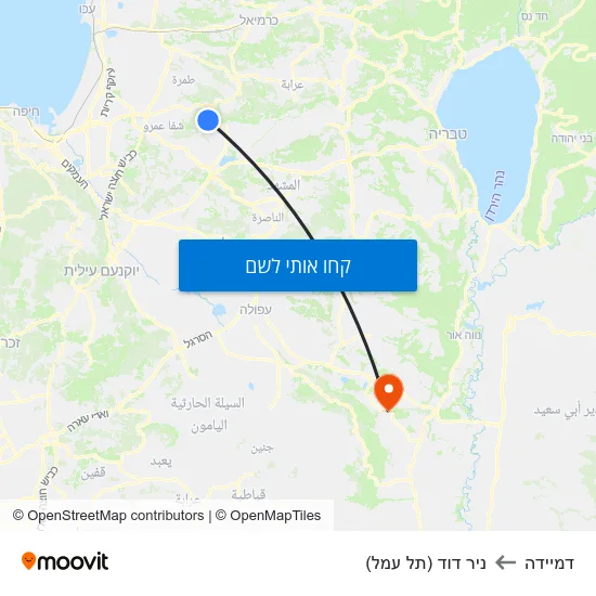 מפת דמיידה לניר דוד (תל עמל)