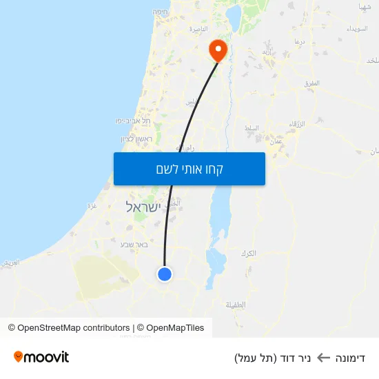 מפת דימונה לניר דוד (תל עמל)
