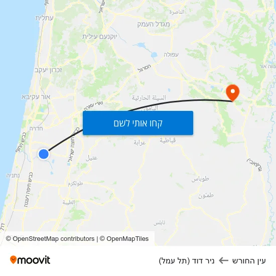 מפת עין החורש לניר דוד (תל עמל)