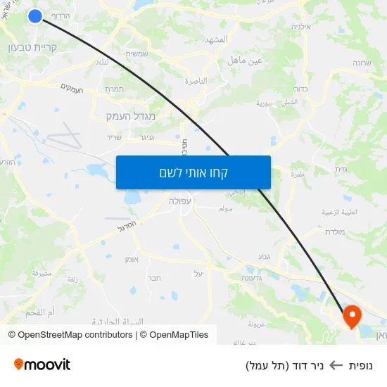 מפת נופית לניר דוד (תל עמל)