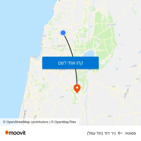 מפת פסוטה לניר דוד (תל עמל)