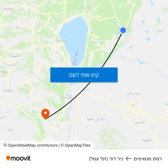 מפת רמת מגשימים לניר דוד (תל עמל)