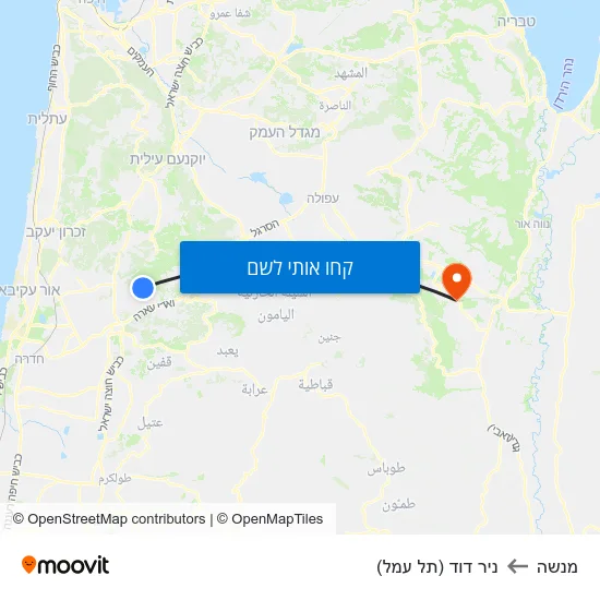 מפת מנשה לניר דוד (תל עמל)