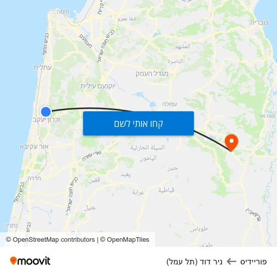 מפת פוריידיס לניר דוד (תל עמל)
