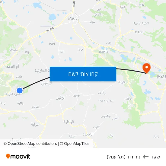 מפת שקד לניר דוד (תל עמל)
