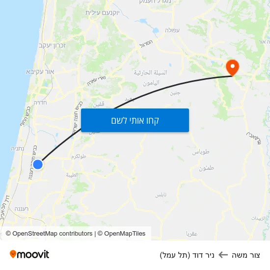 מפת צור משה לניר דוד (תל עמל)
