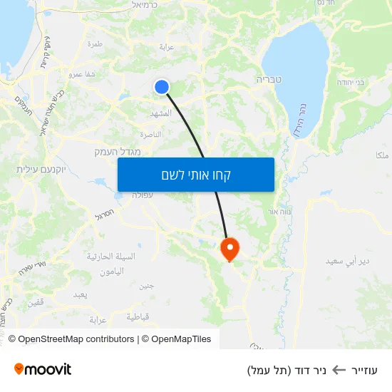 מפת עוזייר לניר דוד (תל עמל)