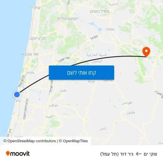 מפת צוקי ים לניר דוד (תל עמל)