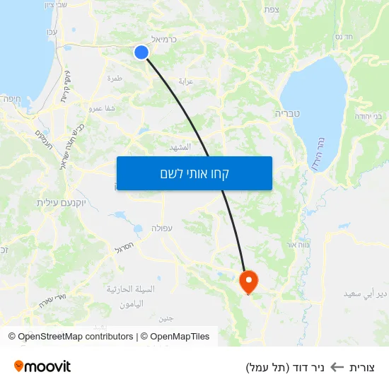 מפת צורית לניר דוד (תל עמל)