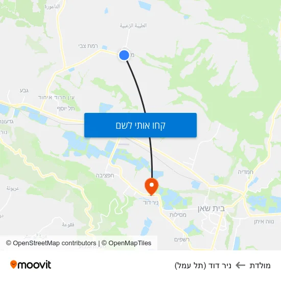 מפת מולדת לניר דוד (תל עמל)