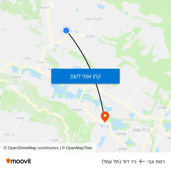 מפת רמת צבי לניר דוד (תל עמל)