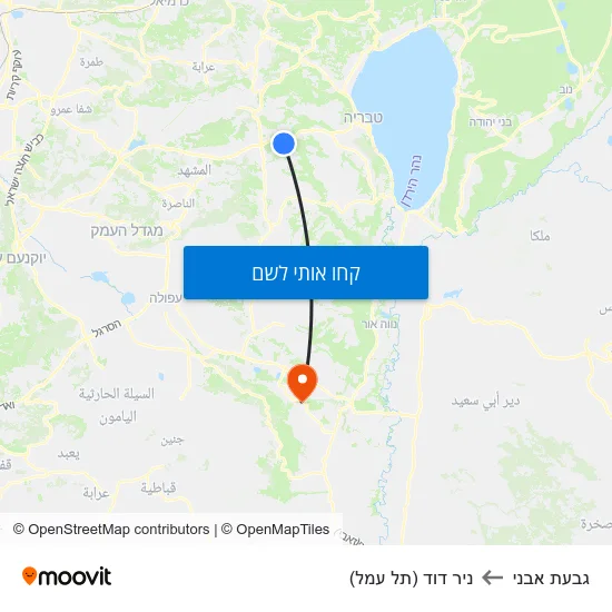 מפת גבעת אבני לניר דוד (תל עמל)