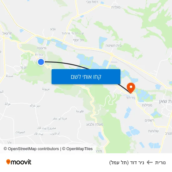 מפת נורית לניר דוד (תל עמל)