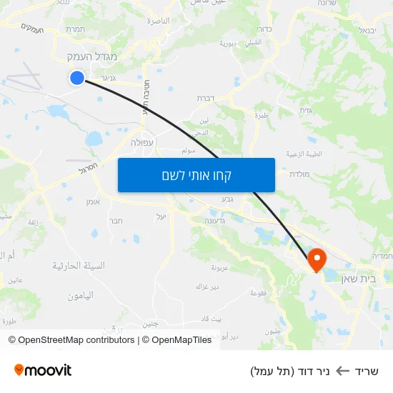 מפת שריד לניר דוד (תל עמל)