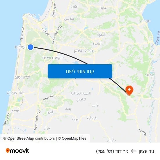 מפת ניר עציון לניר דוד (תל עמל)