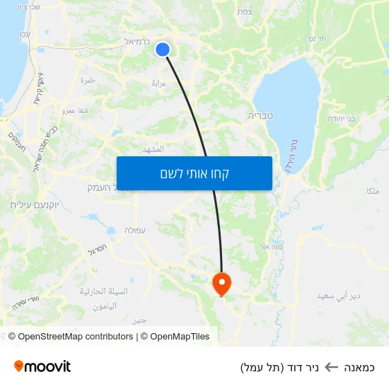 מפת כמאנה לניר דוד (תל עמל)