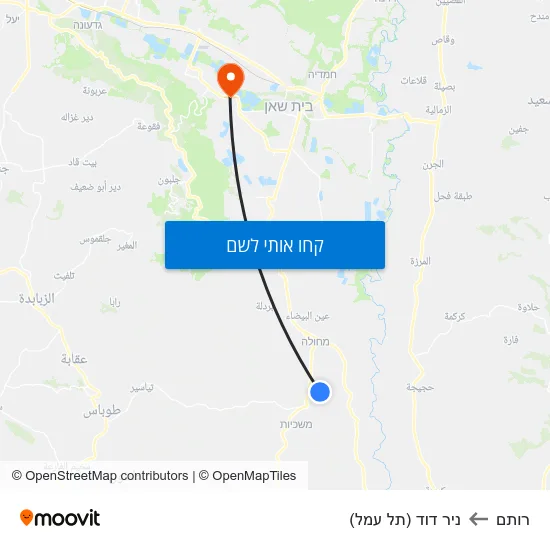 מפת רותם לניר דוד (תל עמל)
