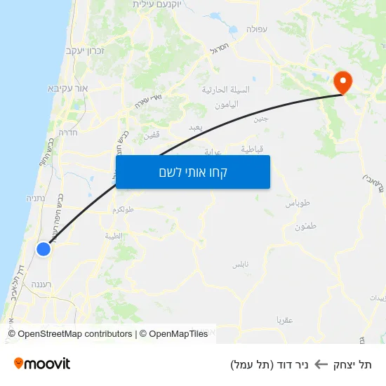 מפת תל יצחק לניר דוד (תל עמל)