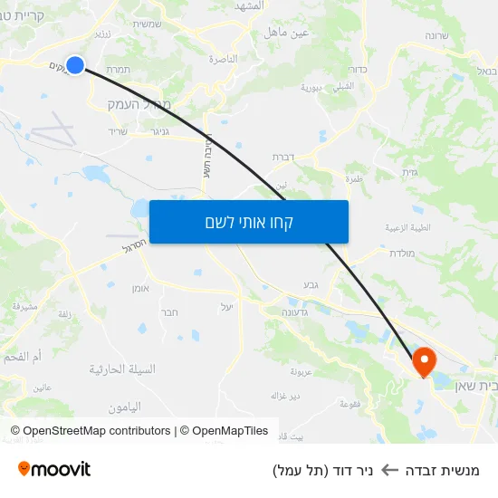 מפת מנשית זבדה לניר דוד (תל עמל)