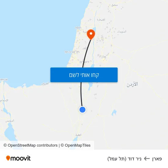 מפת פארן לניר דוד (תל עמל)
