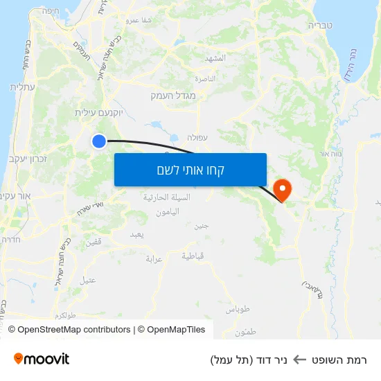 מפת רמת השופט לניר דוד (תל עמל)