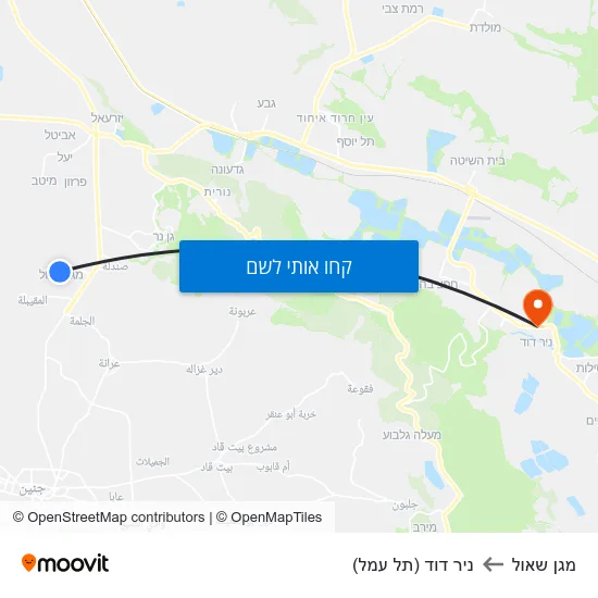 מפת מגן שאול לניר דוד (תל עמל)
