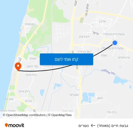 מפת גבעת חיים (מאוחד) לנעורים