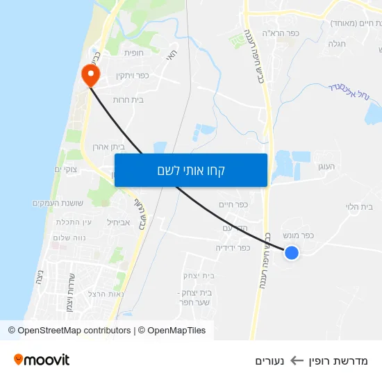 מפת מדרשת רופין לנעורים