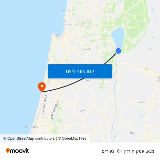 מפת מ.א. עמק הירדן לנעורים