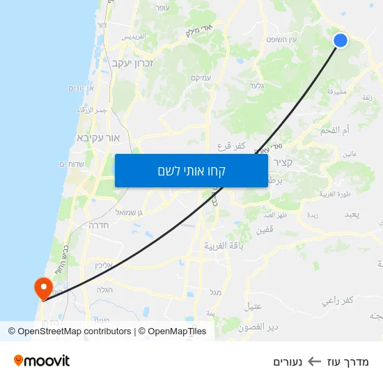 מפת מדרך עוז לנעורים