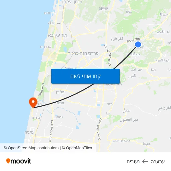 מפת ערערה לנעורים